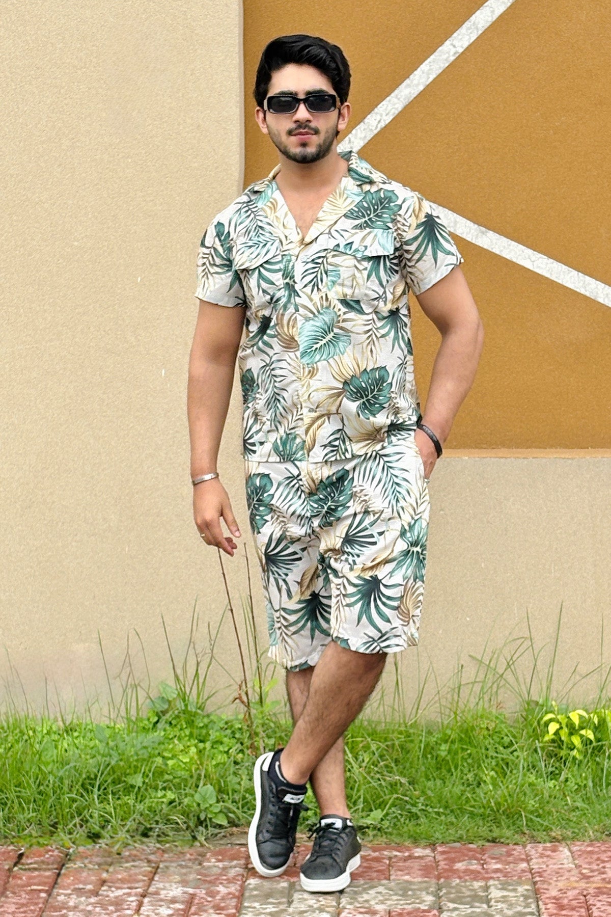 Cotton Textured SHORTS SET