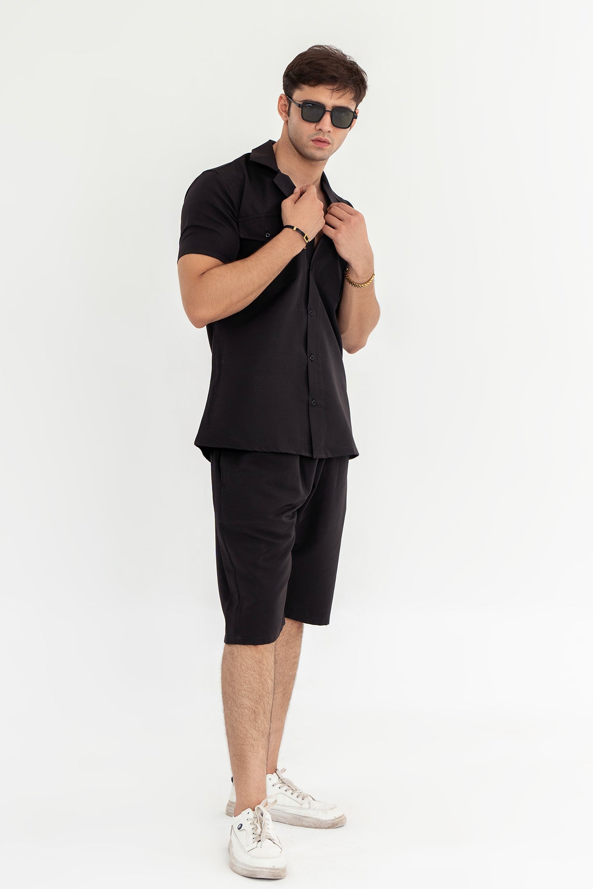 TEXTURED SHORTS SET
