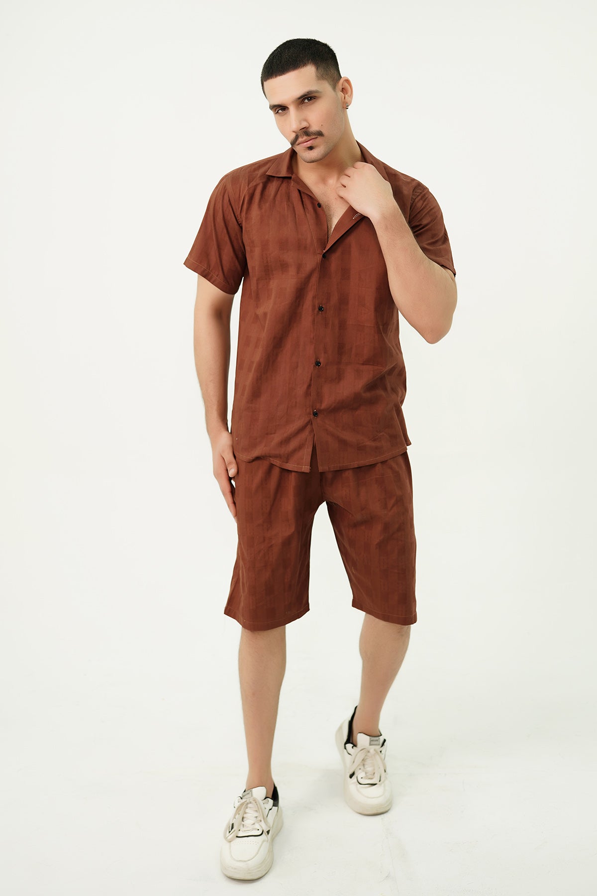 TEXTURED SHORTS SET