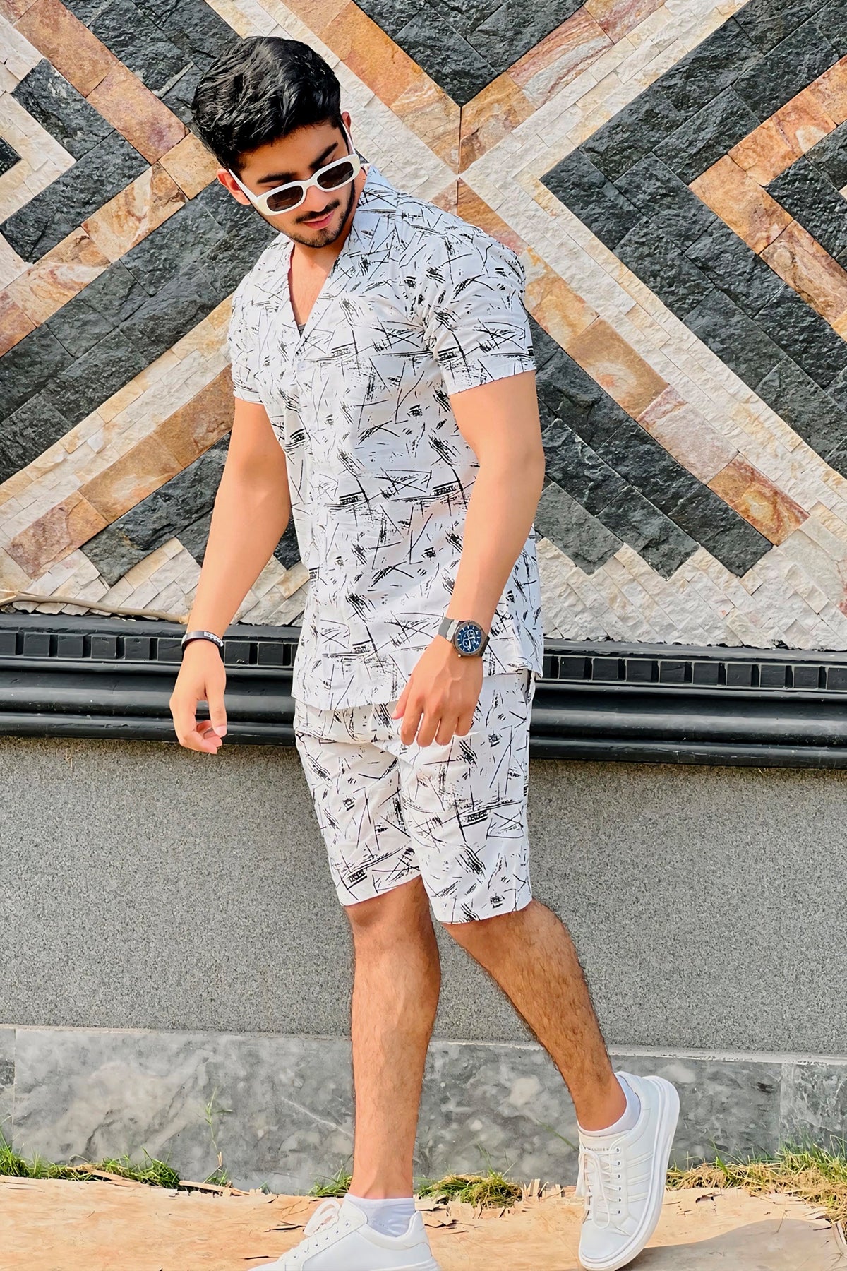 TEXTURED SHORTS SET