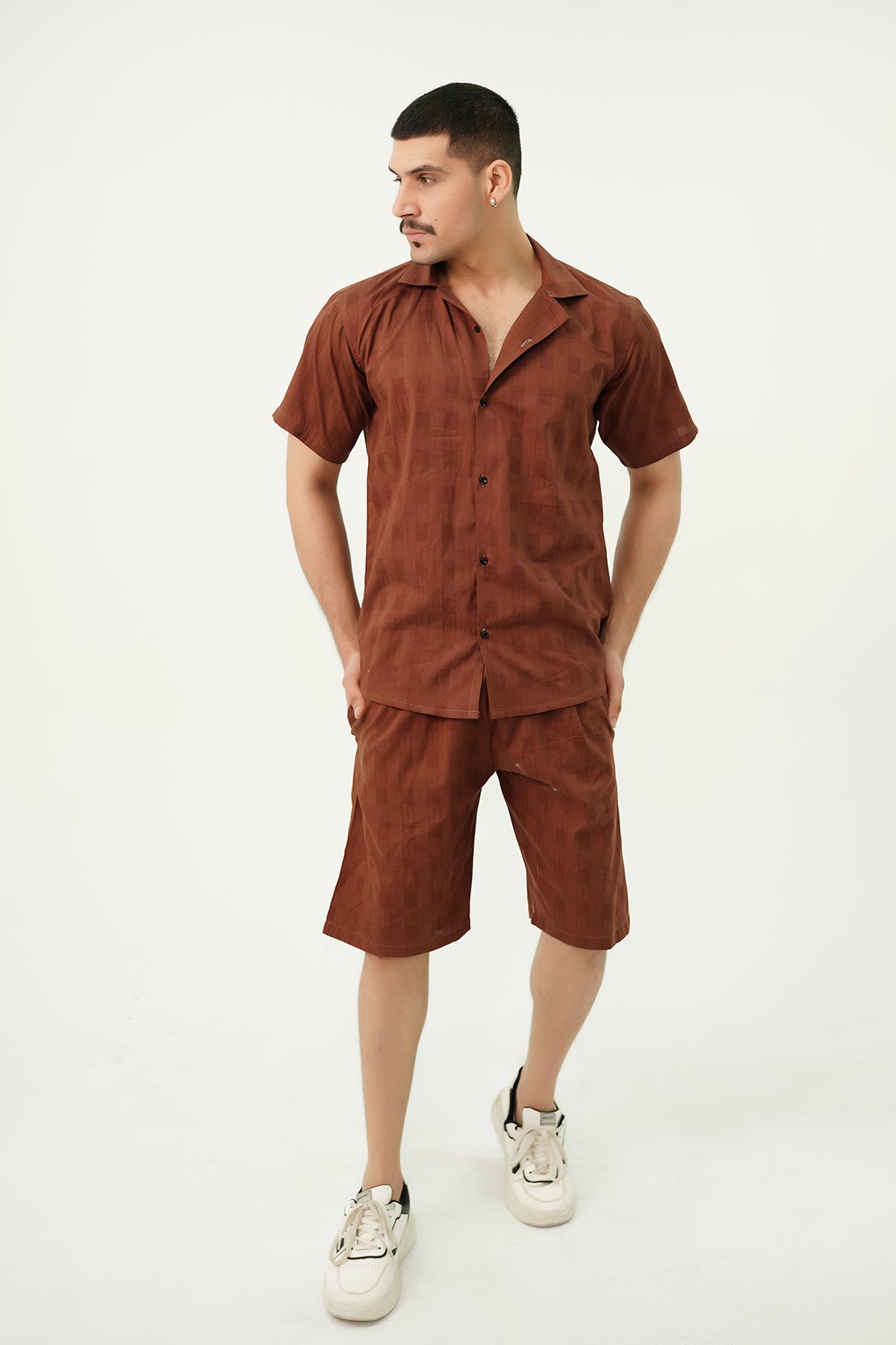 TEXTURED SHORTS SET